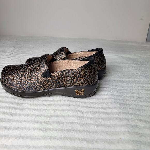 Alegria PG Lite Floral Clogs EU36 US 7 Slip Resistant Leather Nurse Work Teacher - Picture 3 of 11